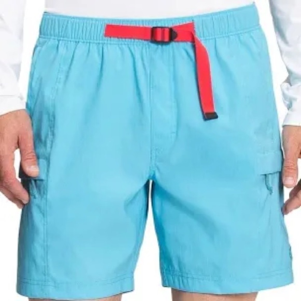 The North Face Class V 7" Belted Shorts Mens Medium Norse Blue E72